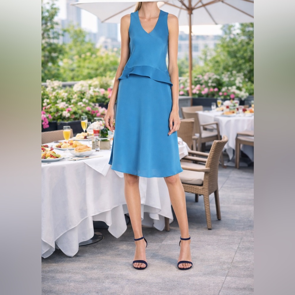 ELLEN TRACY PEPLUM DRESS